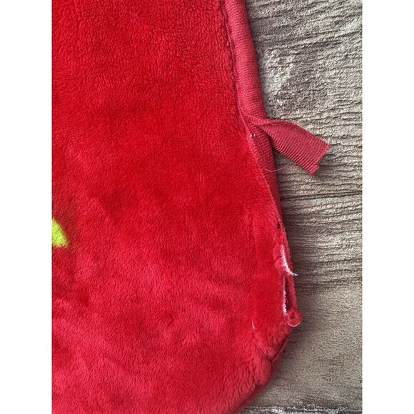 Vintage Baby Blanket Bear Balloons Maroon Butterflies  VTG Baby Blanket Teddy Bear Balloons Puppy  Butterfly Mink Plush RED RaRe READ T